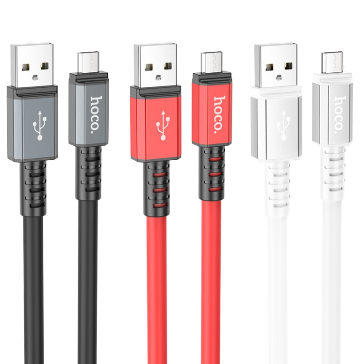 hoco X85 2.4A USB to Micro USB Strength Charging Data Cable，Length：1m(Red) -  by hoco | Online Shopping UK | buy2fix