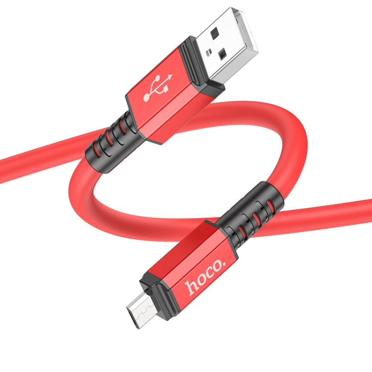 hoco X85 2.4A USB to Micro USB Strength Charging Data Cable，Length：1m(Red) -  by hoco | Online Shopping UK | buy2fix
