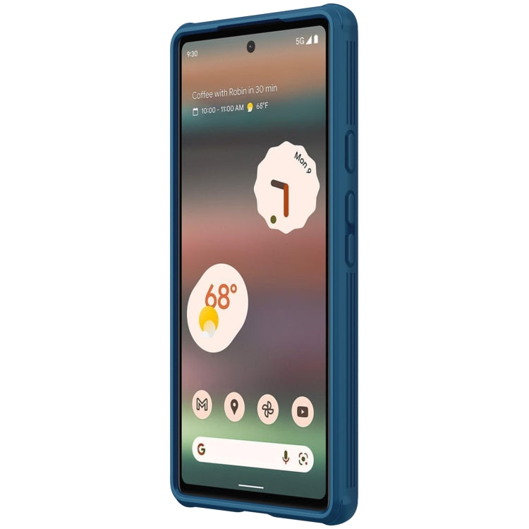 For Google Pixel 6a NILLKIN CamShield Pro Series PC Full Coverage Phone Case(Blue) - Google Cases by NILLKIN | Online Shopping UK | buy2fix