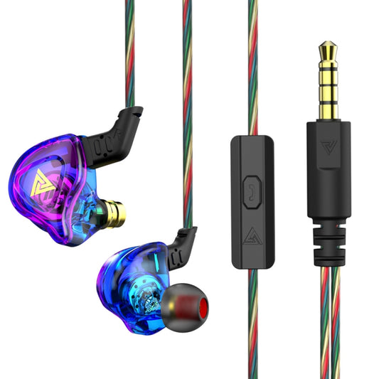 QKZ DMX Sports In-ear HIFI 3.5mm Wired Control Earphone with Mic(Colorful) - In Ear Wired Earphone by QKZ | Online Shopping UK | buy2fix