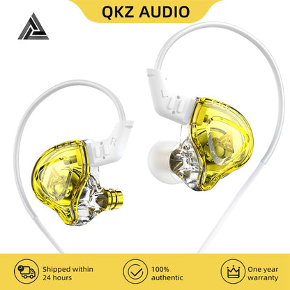 QKZ DMX Sports In-ear HIFI 3.5mm Wired Control Earphone with Mic(Transparent) - In Ear Wired Earphone by QKZ | Online Shopping UK | buy2fix