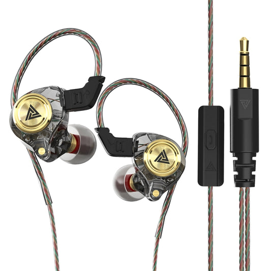 QKZ AK3 FiLe In-ear Subwoofer Wire-controlled Earphone with Mic(Black) - In Ear Wired Earphone by QKZ | Online Shopping UK | buy2fix