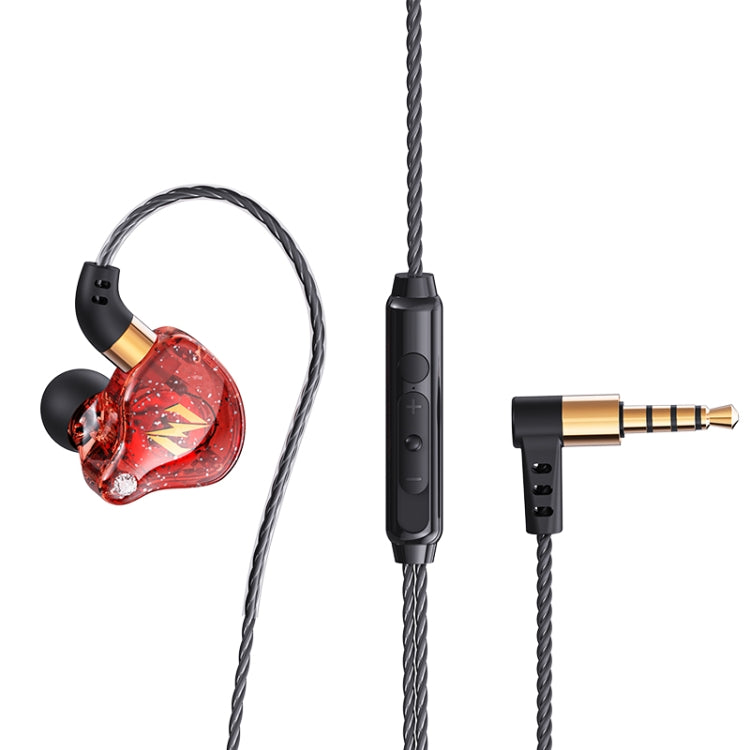 QKZ ZEN In-ear Subwoofer Wire-controlled Music Running Sports Earphone with Mic(Red) - In Ear Wired Earphone by QKZ | Online Shopping UK | buy2fix