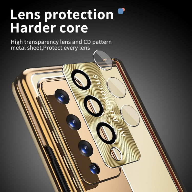 For Samsung Galaxy Z Fold3 5G Aluminum Alloy Double Hinge Shockproof Phone Protective Case(Champagne Gold) - Galaxy Phone Cases by buy2fix | Online Shopping UK | buy2fix