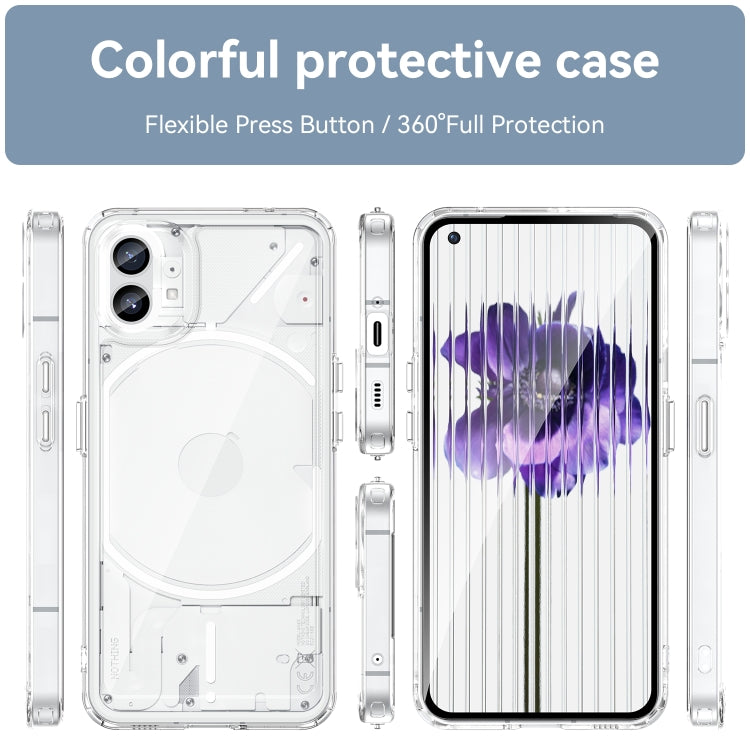 For Nothing Phone 1 Colorful Series Acrylic + TPU Phone Case(Transparent) - More Brand by buy2fix | Online Shopping UK | buy2fix
