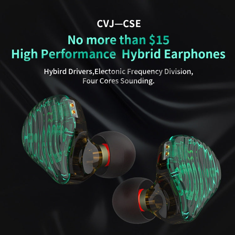 CVJ-CSE Ring Iron Hybrid Music Running Sports In-Ear Wired Headphone, Style:With Mic(Black) - In Ear Wired Earphone by CVJ | Online Shopping UK | buy2fix