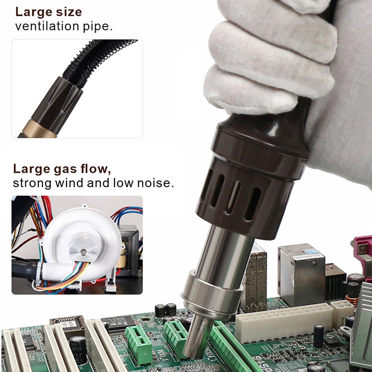 BAKU BA-9852 Digital ESD Hot Air Gun Soldering Station Welding Solder Iron(EU Plug) - Electric Soldering Iron by BAKU | Online Shopping UK | buy2fix