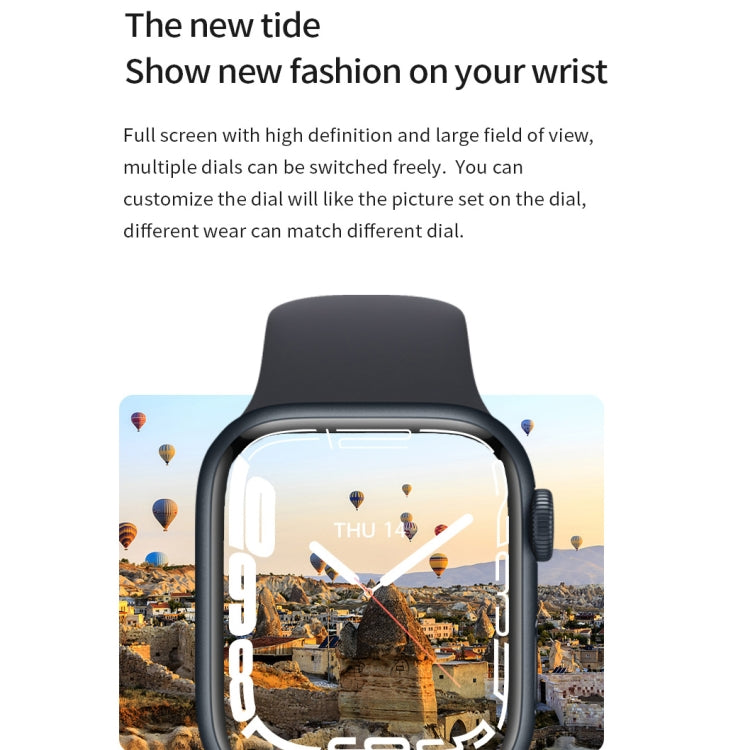 Watch 8 Max 1.85 inch Wireless Charging Bluetooth Call NFC Smartwatch(Black) - Smart Wear by buy2fix | Online Shopping UK | buy2fix