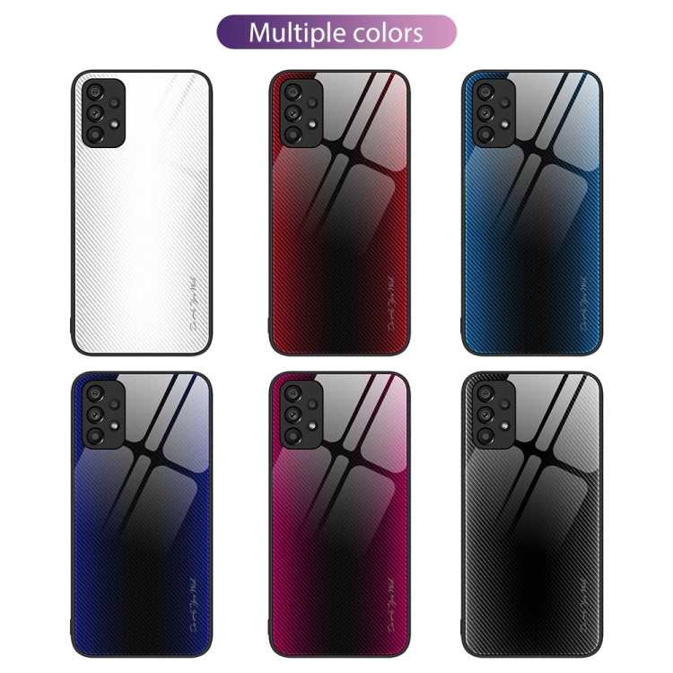 For Samsung Galaxy A53 5G Texture Gradient Glass TPU Phone Case(White) - Galaxy Phone Cases by buy2fix | Online Shopping UK | buy2fix