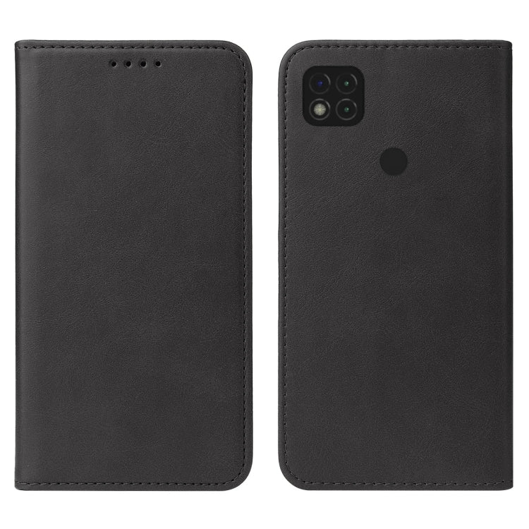 For Xiaomi Redmi 9C NFC Magnetic Closure Leather Phone Case(Black) - Xiaomi Cases by buy2fix | Online Shopping UK | buy2fix