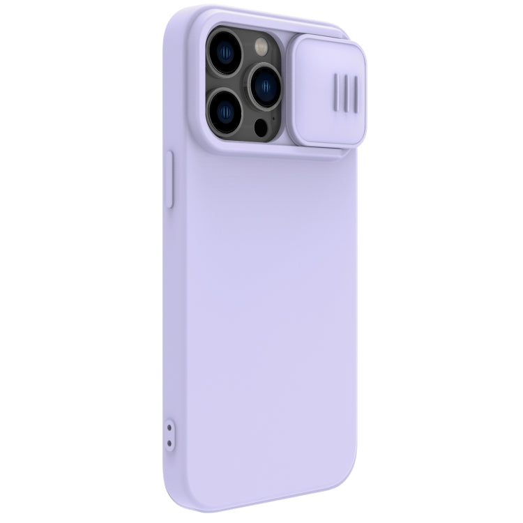 For iPhone 14 Pro NILLKIN CamShield MagSafe Liquid Silicone Phone Case(Purple) - iPhone 14 Pro Cases by NILLKIN | Online Shopping UK | buy2fix