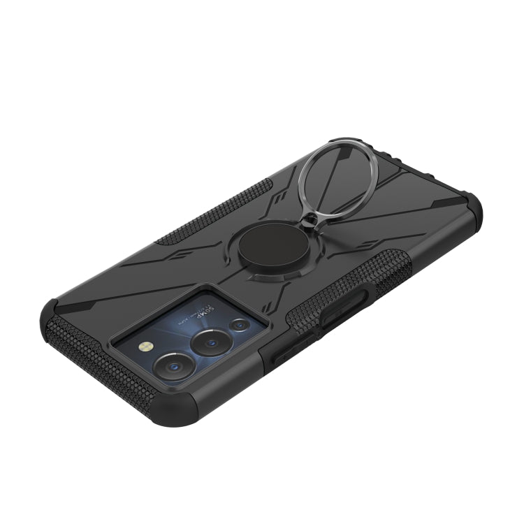 For Infinix Note 12 G96 Armor Bear Shockproof PC + TPU Phone Case with Ring(Black) - Infinix Cases by buy2fix | Online Shopping UK | buy2fix