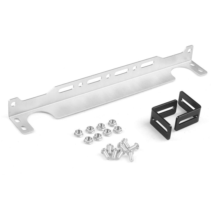 British 330mm Car Engine Oil Cooler Mounting Bracket Kit(Silver) - In Car by buy2fix | Online Shopping UK | buy2fix