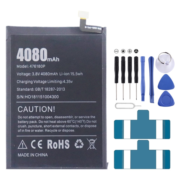 For Doogee Vernee T3 Pro 4080mAh 476180P Battery Replacement - Others by buy2fix | Online Shopping UK | buy2fix