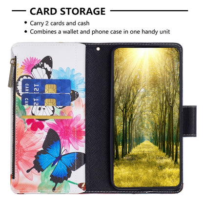 For Samsung Galaxy A14 5G Colored Drawing Pattern Zipper Leather Phone Case(Two Butterflies) - Galaxy Phone Cases by buy2fix | Online Shopping UK | buy2fix