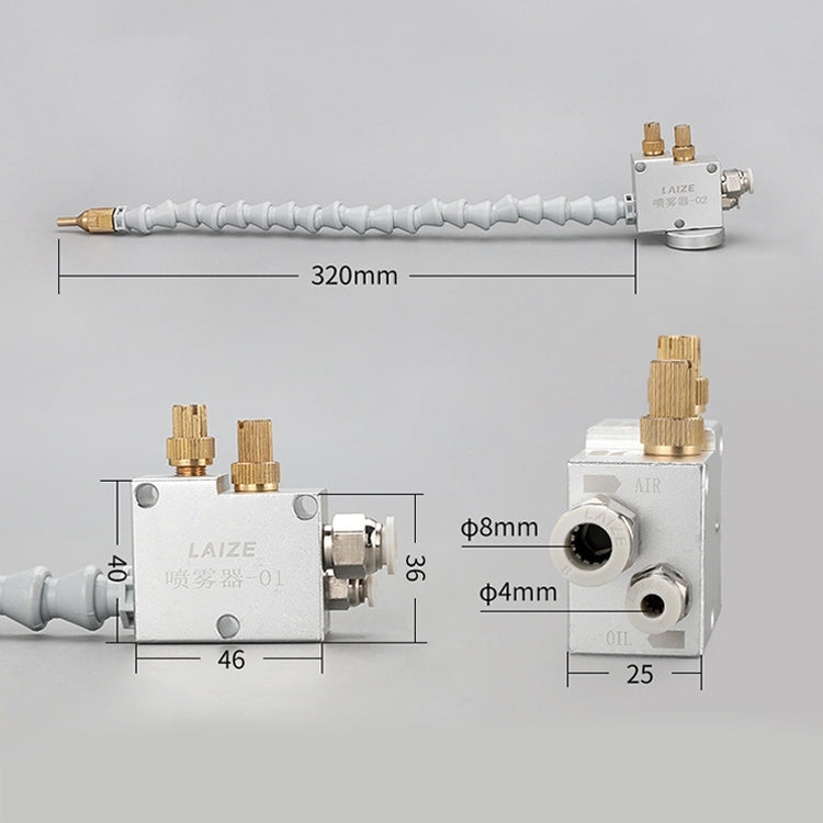 LAIZE CNC Lathe Mist Coolant Lubrication Spray Engraving Machine Cooling Sprayer Without Magnetic Base -  by LAIZE | Online Shopping UK | buy2fix