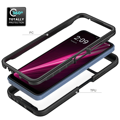 For T-Moblie Revvl 6 5G Starry Sky Solid Color Shockproof TPU Clear PC Phone Case(Black) - More Brand by buy2fix | Online Shopping UK | buy2fix