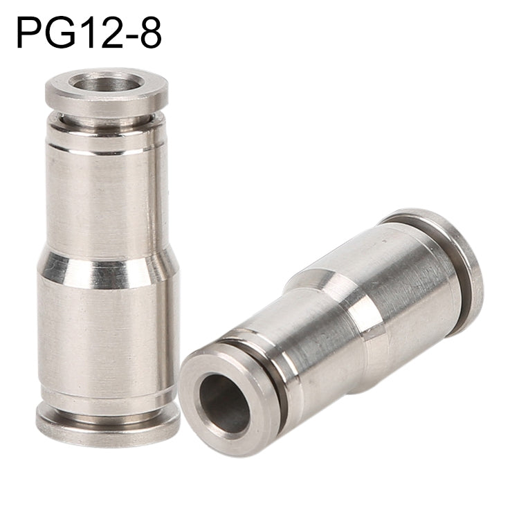 PG12-8 LAIZE Nickel Plated Copper Reducer Straight Pneumatic Quick Fitting Connector -  by LAIZE | Online Shopping UK | buy2fix