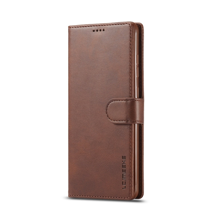 For Samsung Galaxy A14 4G/5G LC.IMEEKE Calf Texture Leather Phone Case(Brown) - Galaxy Phone Cases by LC.IMEEKE | Online Shopping UK | buy2fix