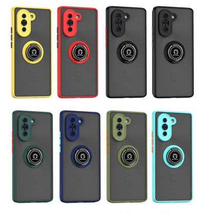 For Huawei nova 10 Q Shadow 1 Series TPU + PC Phone Case with Ring Holder(Yellow) - Huawei Cases by buy2fix | Online Shopping UK | buy2fix