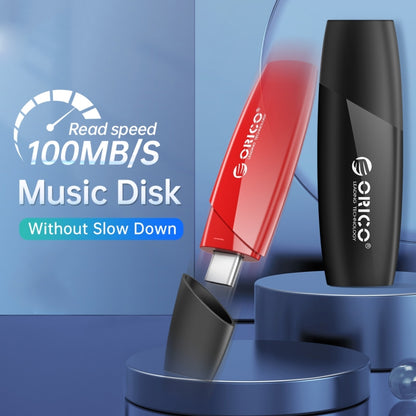 ORCIO USB3.0 U Disk Drive, Read: 100MB/s, Write: 15MB/s, Memory:64GB, Port:Type-C(Black) - USB Flash Drives by ORICO | Online Shopping UK | buy2fix