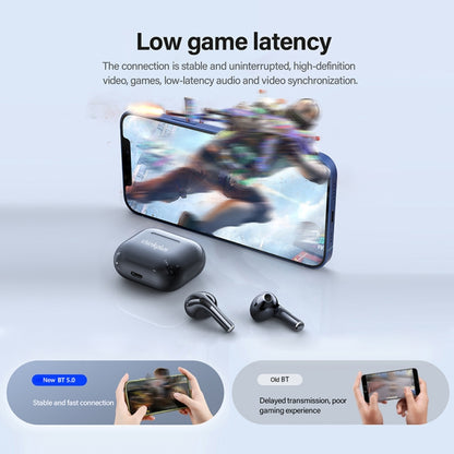 Lenovo LP40 TWS Wireless Bluetooth 5.1 Noise Reduction Earphone(Black) - TWS Earphone by Lenovo | Online Shopping UK | buy2fix