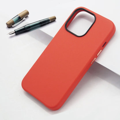 For iPhone 14 Plus Lamb Grain PU Back Cover Phone Case(Red) - iPhone 11 Cases by buy2fix | Online Shopping UK | buy2fix