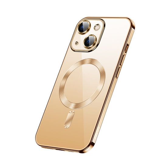 For iPhone 14 Plus SULADA Plating TPU Shockproof Phone Soft Case(Gold) - iPhone 14 Plus Cases by SULADA | Online Shopping UK | buy2fix
