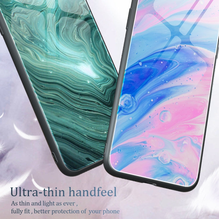 For Xiaomi Redmi Note 12 Pro 5G China Marble Pattern Glass Phone Case(Water Waves) - Note 12 Pro Cases by buy2fix | Online Shopping UK | buy2fix