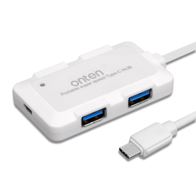 Onten OTN-9102 4-port USB3.0 Portable HUB Docking Station(White) - Computer & Networking by Onten | Online Shopping UK | buy2fix