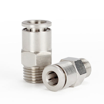 PC10-01 LAIZE Nickel Plated Copper Male Thread Straight Pneumatic Quick Connector -  by LAIZE | Online Shopping UK | buy2fix