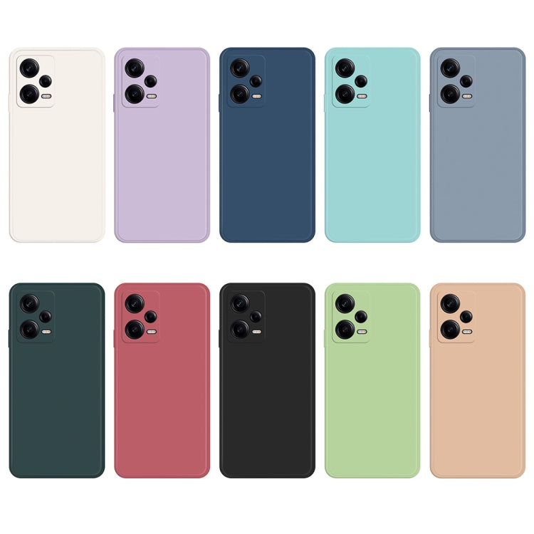 For Xiaomi Redmi Note 12 Pro 5G China Imitation Liquid Silicone Straight Edge Phone Case(Apricot) - Note 12 Pro Cases by buy2fix | Online Shopping UK | buy2fix