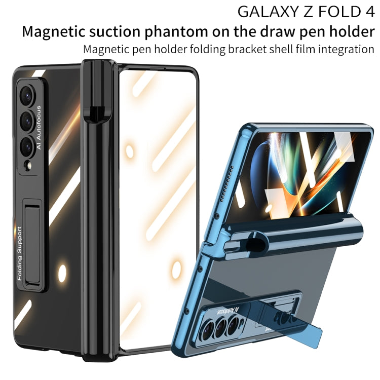 For Samsung Galaxy Z Fold4 GKK Magnetic Fold Hinge Shockproof Phone Case with Pen Slots(Gold) - Galaxy Z Fold4 5G Cases by GKK | Online Shopping UK | buy2fix