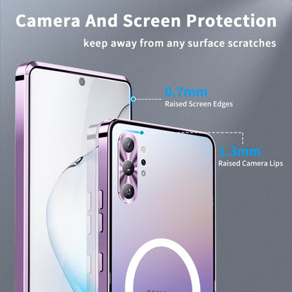 For Samsung Galaxy Note10+ MagSafe Magnetic Frosted Metal Phone Case(Purple) - Galaxy Phone Cases by buy2fix | Online Shopping UK | buy2fix