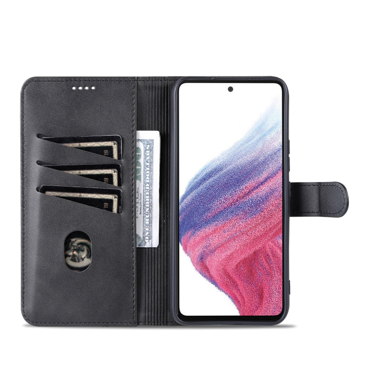 For Samsung Galaxy A34 5G AZNS Skin Feel Calf Texture Flip Leather Phone Case(Black) - Galaxy Phone Cases by AZNS | Online Shopping UK | buy2fix