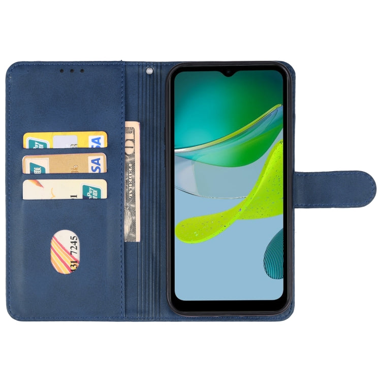 For Motorola Moto E13 Leather Phone Case(Blue) - Motorola Cases by buy2fix | Online Shopping UK | buy2fix