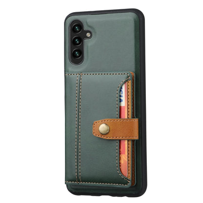 For Samsung Galaxy A34 5G Calfskin Card Slot TPU + PU Phone Case(Green) - Galaxy Phone Cases by buy2fix | Online Shopping UK | buy2fix