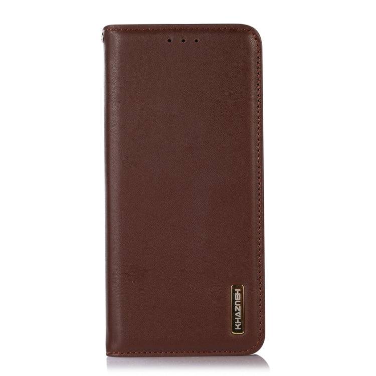 For OnePlus 11 5G KHAZNEH Nappa Top Layer Cowhide Leather Phone Case(Brown) - OnePlus Cases by buy2fix | Online Shopping UK | buy2fix