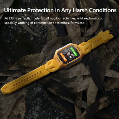 PG333 1.91 inch Waterproof Smart Sports Watch Support Heart Rate Monitoring / Blood Pressure Monitoring(Yellow) - Smart Wear by buy2fix | Online Shopping UK | buy2fix