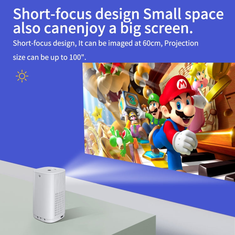 T1 480x360 800 Lumens Portable Mini LED Projector, Specification:EU Plug(White) - LED Projector by buy2fix | Online Shopping UK | buy2fix