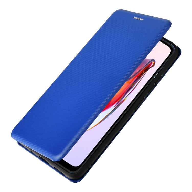 For Xiaomi Redmi 12C Carbon Fiber Texture Flip Leather Phone Case(Blue) - Xiaomi Cases by buy2fix | Online Shopping UK | buy2fix