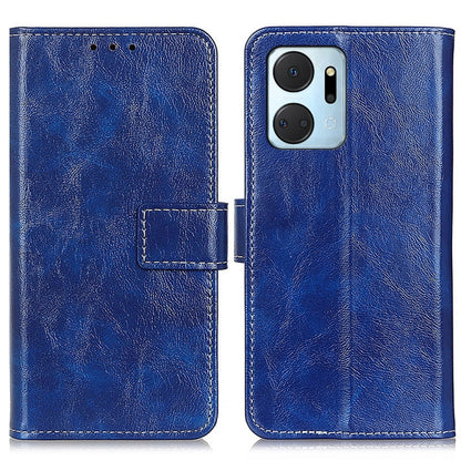 For Honor X7A Retro Crazy Horse Texture Horizontal Flip Leather Phone Case(Blue) - Honor Cases by buy2fix | Online Shopping UK | buy2fix
