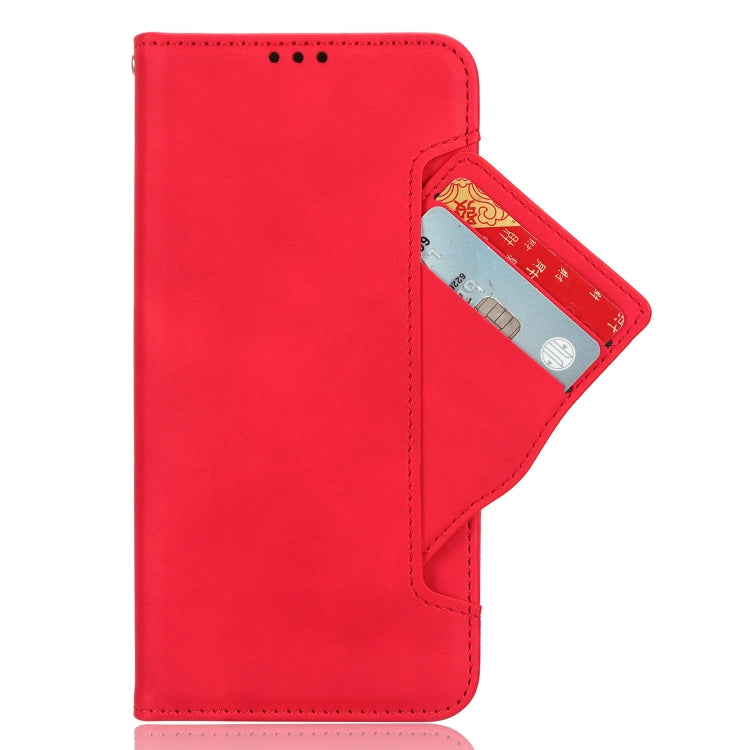 For Google Pixel 7a Skin Feel Calf Texture Card Slots Leather Phone Case(Red) - Google Cases by buy2fix | Online Shopping UK | buy2fix
