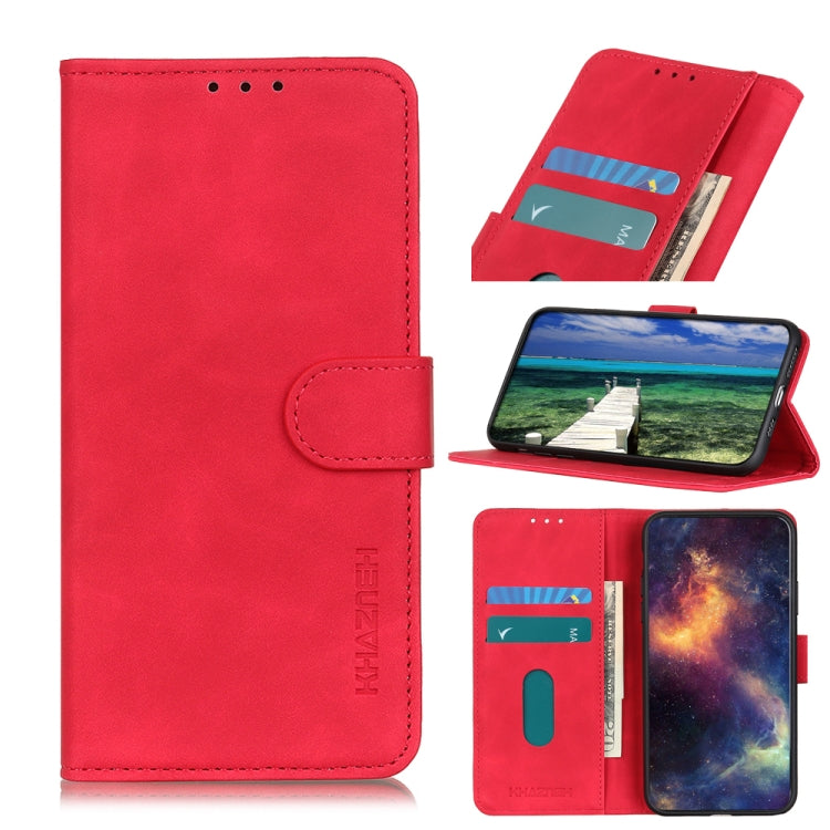 For Xiaomi Redmi 11A / 12C KHAZNEH Retro Texture Flip Leather Phone Case(Red) - Xiaomi Cases by buy2fix | Online Shopping UK | buy2fix