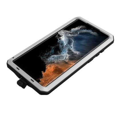For Samsung Galaxy S23 Ultra 5G RedPepper 360 Full Body Rugged Metal Life Waterproof Phone Case(Silver) - Galaxy S23 Ultra 5G Cases by RedPepper | Online Shopping UK | buy2fix