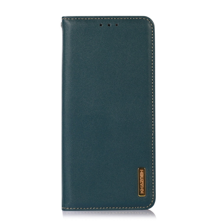 For OnePlus Ace 2 5G KHAZNEH Nappa Top Layer Cowhide Leather Phone Case(Green) - OnePlus Cases by buy2fix | Online Shopping UK | buy2fix