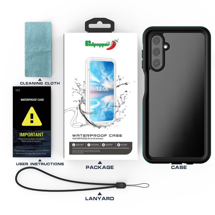 For Samsung Galaxy A14 5G RedPepper 360 Full Body Rugged Waterproof Phone Case(Blue) - Galaxy Phone Cases by RedPepper | Online Shopping UK | buy2fix