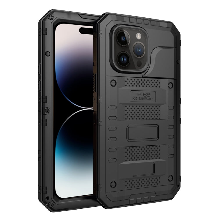 For iPhone 14 Pro RedPepper Wolf 360 Full Body Rugged Life Waterproof Phone Case(Black) - iPhone 14 Pro Cases by RedPepper | Online Shopping UK | buy2fix