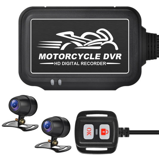 SE3 Dual AHD 1080P Waterproof HD Motorcycle DVR Without Screen, Support TF Card / Cycling Video / Parking Monitoring - In Car by buy2fix | Online Shopping UK | buy2fix