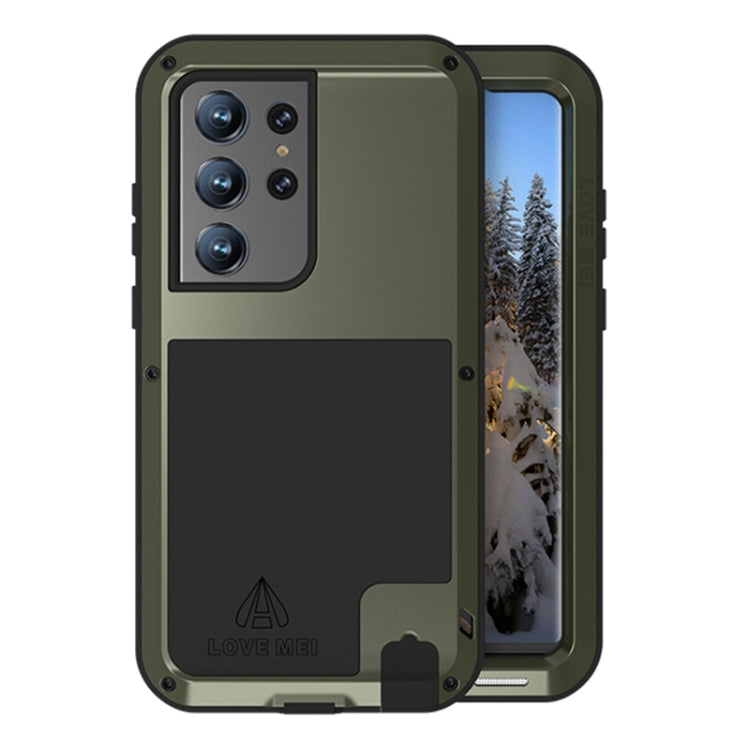 For Samsung Galaxy S23 Ultra 5G LOVE MEI Metal Shockproof Life Waterproof Dustproof Phone Case(Army Green) - Galaxy S23 Ultra 5G Cases by LOVE MEI | Online Shopping UK | buy2fix